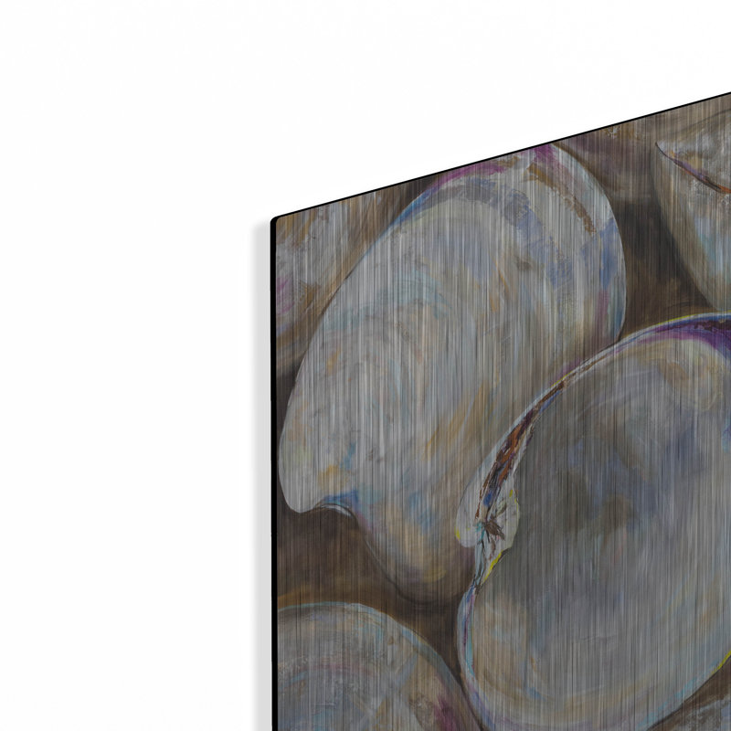 Art mural en métal Beachcrest Home ™ «Clambake Cluster» par Jeanette Vertentes, H 12 po x l 16 po