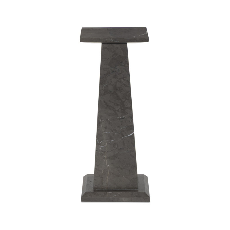 Ellric Pedestal 40", Grey Italian Marble