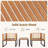 Brennox Acacia Wood 2 - Person Patio Conversation Set with Cushions