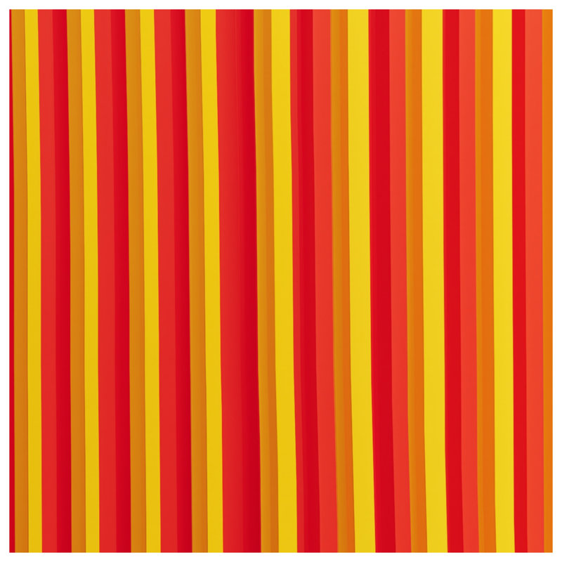 Red Yellow Vertical Stripes Comforter, Twin