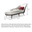 Chaise longue de style luxueux et lumineux en bois massif, métal et cuir pour chambre et salon-1123964853