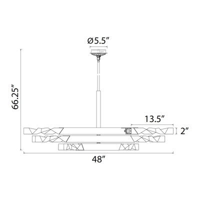 Mamadim 6 - Light Crystal LED Chandelier