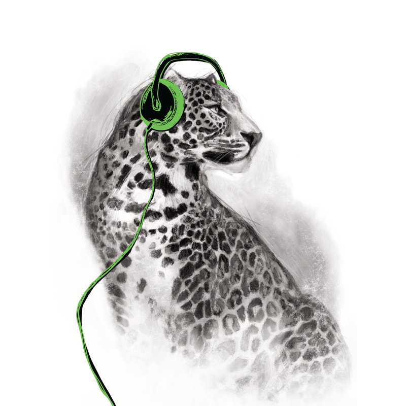 Rockin 'Leopard par Masey St. Studios, H 12 po x l 8 po