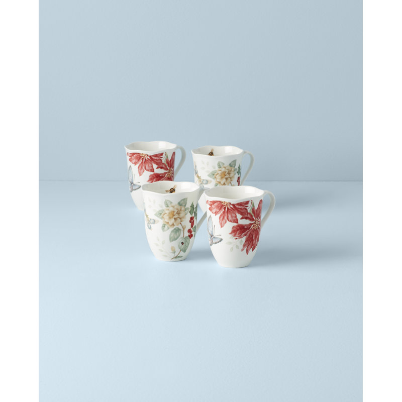 Butterfly Meadow Holiday 4 Piece Coffee Mug