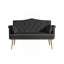 Black Velvet Loveseat Sofa