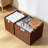 Handwoven Wicker Storage Basket With Handles, Foldable Organization Bin For Shelves, Pantry, Kitchen And Bathroom-25154068