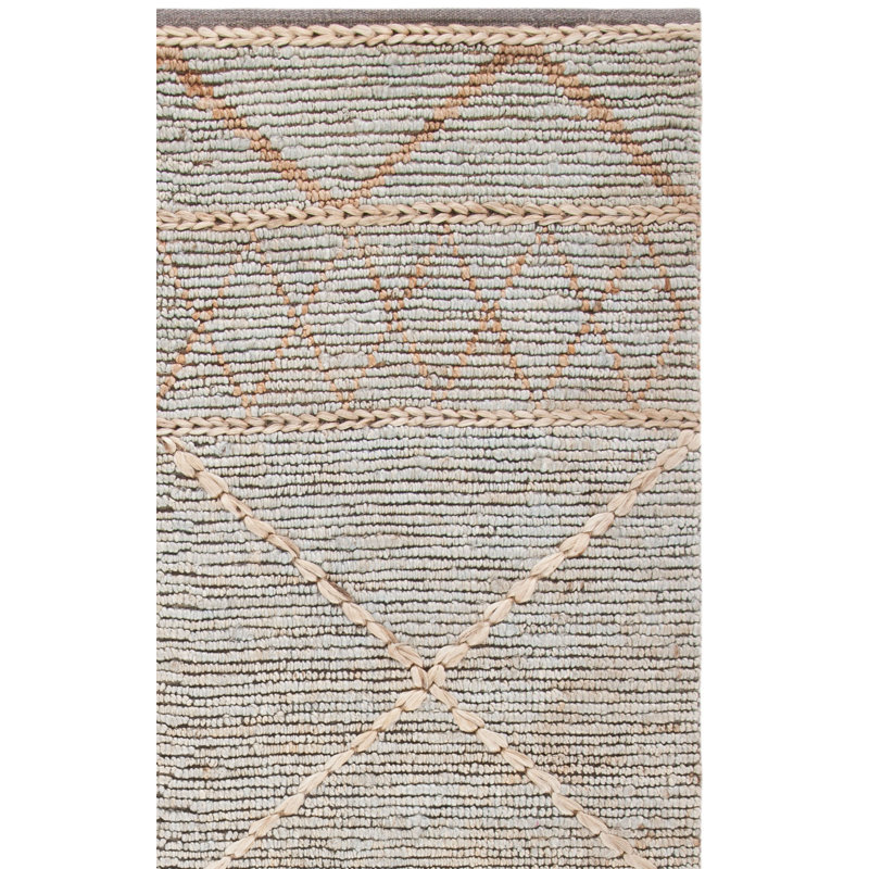 Kilim Hand Woven Jute Geometric Rug, Rectangle 4' x 6'