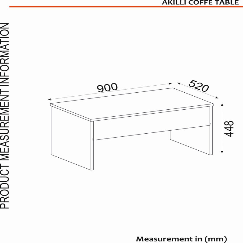 Modern Coffee Table, Travertine Color, 35.4 x 20.5 x 17.7 inches | 100% Melamine Coated Particle Board, Thickness: 0.7 inches | Stylish Marble Design, Perfect for Living Room & Contemporary Spaces, Durable & Elegant