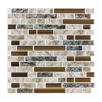 Carreau de mosaïque auto-adhésif en vinyle 12 po x 12 po
