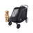 Petique - New & Improved Apollo Elite Light Wt. Pet Stroller For Large, Senior, Disabled& Multiple Pets; Bult-In Sturdy Ramp, Low To Ground, Air Tires, Convertible Canopy, Supports Up To 133 Lbs.