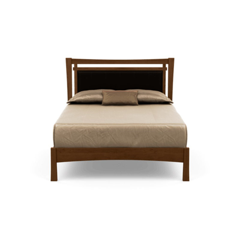 Monterey Upholstered Bed, Natural Cherry, Full, Ebony