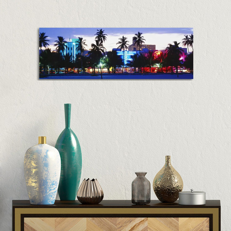 South Beach Miami Beach Florida USA - Wrapped Canvas Panoramic Print, 30.48 cm H x 91.44 cm W x 1.91 cm D