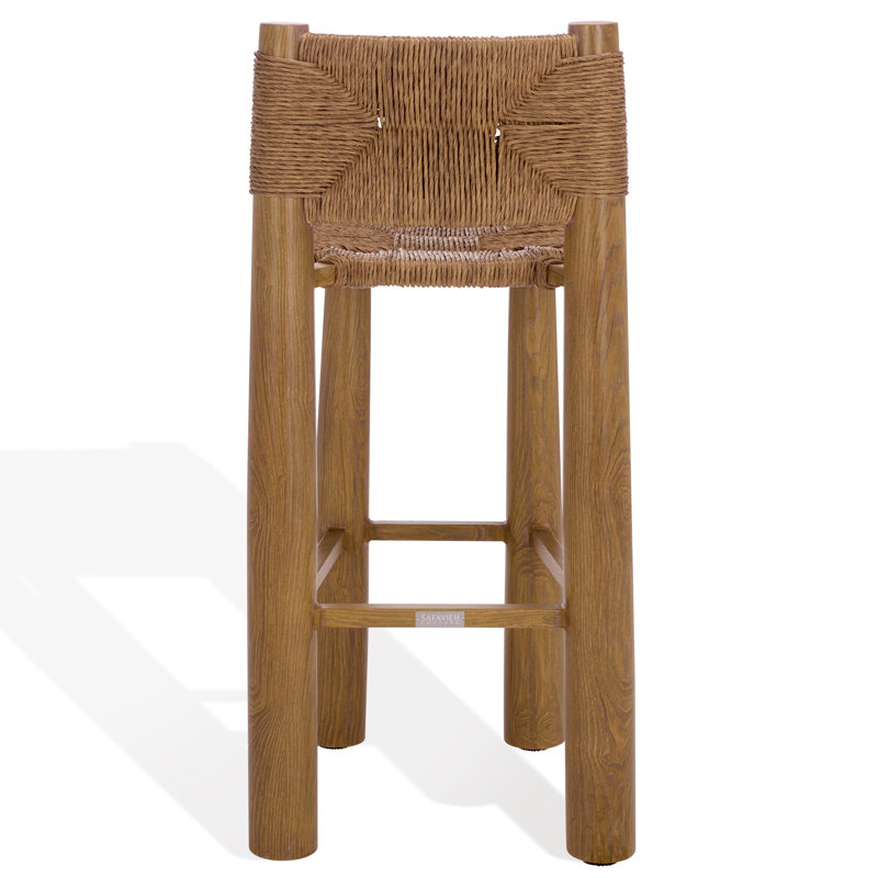 Romona Rattan Weaving Round Outdoor Barstool