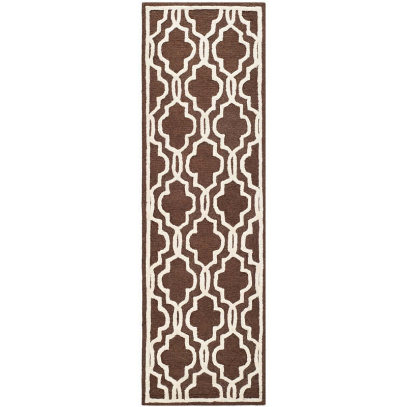 Cannen Hand Tufted Wool Geometric Rug, Runner 2'6" x 6'