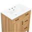 Meuble-lavabo de 30 po en bois avec cadre en bois, 1 porte à fermeture douce, 2 tiroirs à fermeture douce, tablette réglable, armoire de rangement moderne