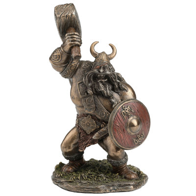 Viking H 7,09 pouces en bronze - Style d'animation en bronze coulé à froid
