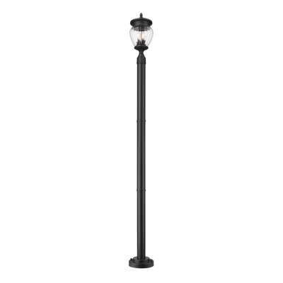 Ashdown 3 Light Outdoor Post Mounted Fixture in Black