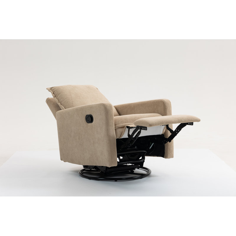 Fauteuil d'appoint inclinable moderne et moelleux Lumora Revolve Collection avec rotation à 360 degrés