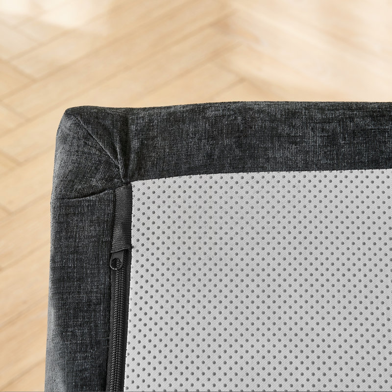 Canapé modulaire 132 po en forme de U en chenille avec porte-gobelets, poches latérales et sans assemblage, Black Chenille