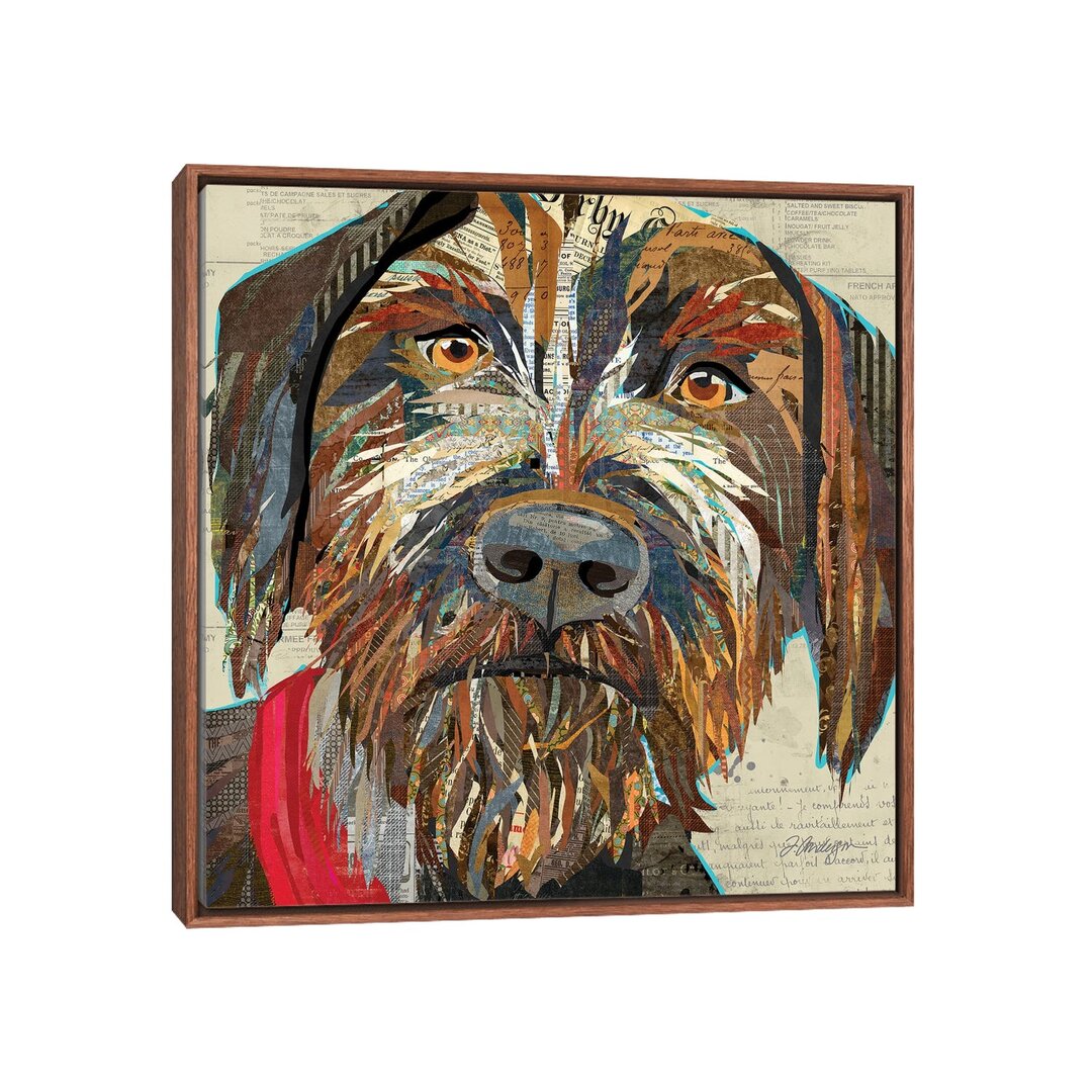 Gerahmtes Leinwandbild Collage German Wirehaired Pointer von Traci Anderson