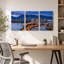 «Vancouver Skyline at Dusk with Mountains and Bridge», ensemble de 3 toiles-131252012