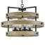 Riverwood 28" Four-Light Wood-Tone Outdoor Chandelier