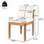 Chaises de patio Comfort, ensemble moderne en bois d'acacia pour les repas en plein air
