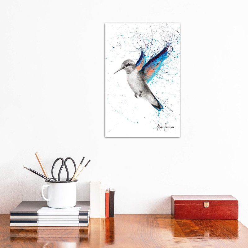 Azul Hummingbird by Ashvin Harrison - Wrapped Canvas Print, 30.48 cm H x 45.72 cm W