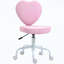 Chaise de bureau rose en lin en forme de cœur avec hauteur réglable-259117536-259117537-259117538