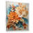 Orange Teal Botanical Whirlwind I - Abstract Botanicals Wall Art-2145779171-2106768333-2145779181