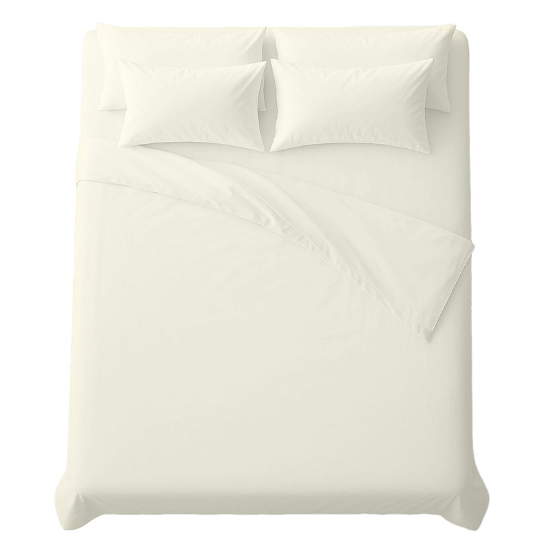 6Piece Microfiber Bed Sheets  Soft, WrinkleFree, Deep Pocket Fit, California King Sheet Set with 4 Pillowcases, Vanilla