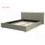 Cadre de lit plateforme capitonné moderne pour lit queen size, recouvert de lin synthétique bicolore, tête de lit avec coutures de biscuits haut de gamme.-1699228903