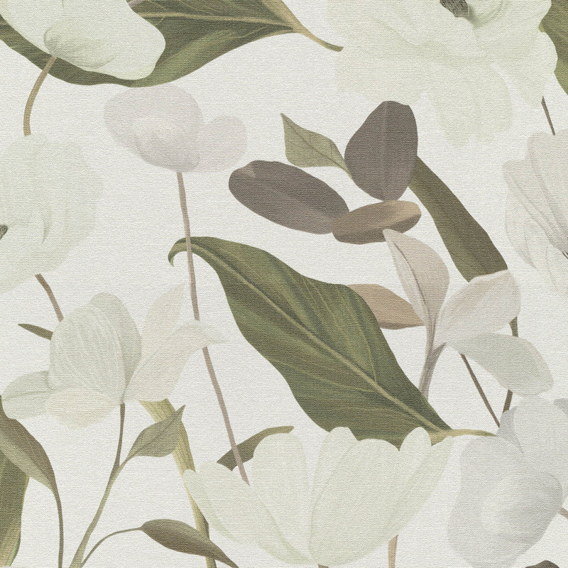 Fairy Blossom Wallpaper Sample, White