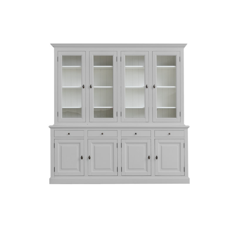 Topeka Display Cabinet, Light Grey/White
