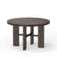 Table de salle à manger et de jeux Gorman au fini noyer avec insert en similicuir noir