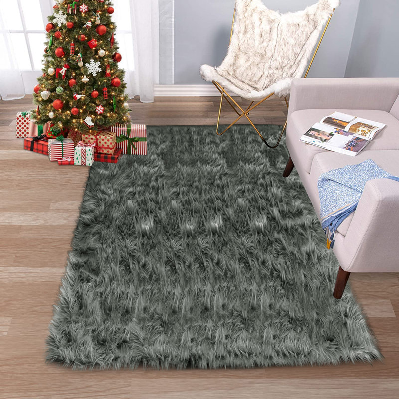 Tapis à poils longs Keilanie, Rectangle 8 pi x 10 pi