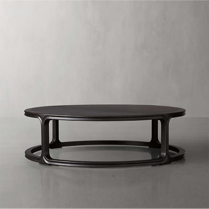 Table basse ronde, Noir, noir, noir, noir, H 15,7 po x L 53,9 po x l 53,9 po