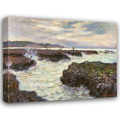 Beachcrest Home ™, art sur toile tendue avec la galerie Claude Monet, "The Rocks at Pourvillle" 1882 67128