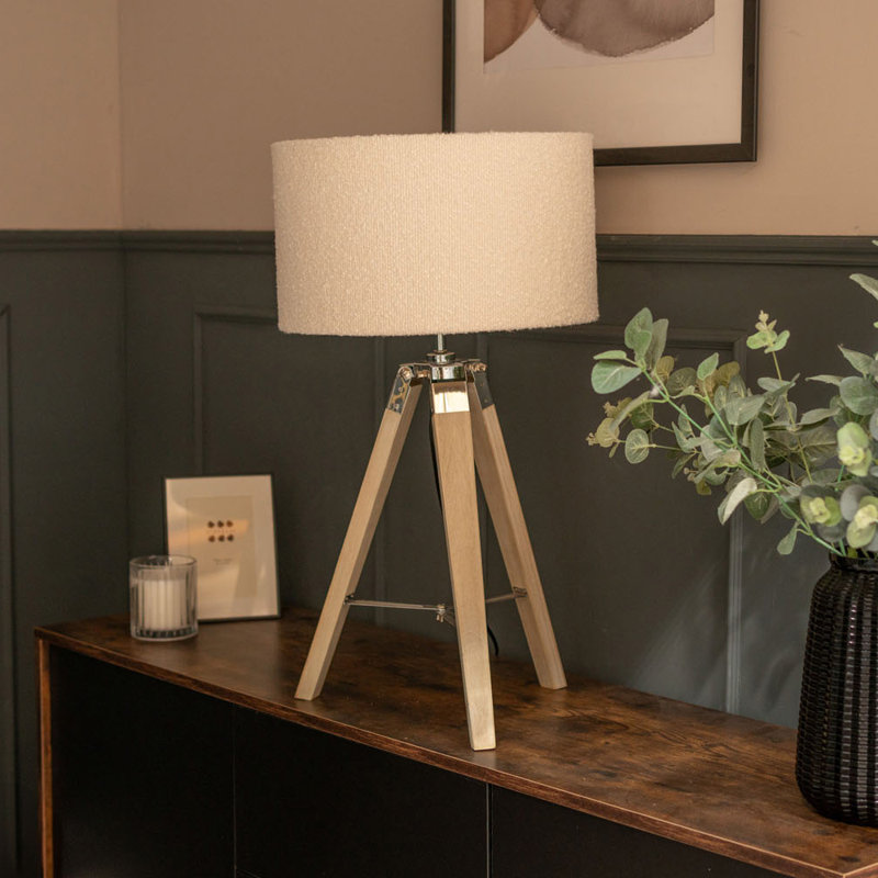 Plamond Tripod Lamp, Cream, No
