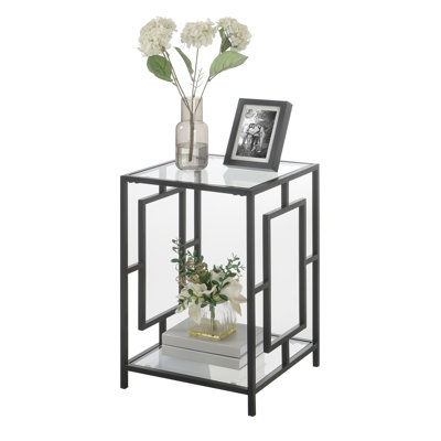 Sapienza Metal Frames End Table with Shelves