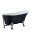Baignoire de trempage sur pieds en acrylique 55 "avec bonde, pattes et plateau en bambou Streamline-90728052-90728051
