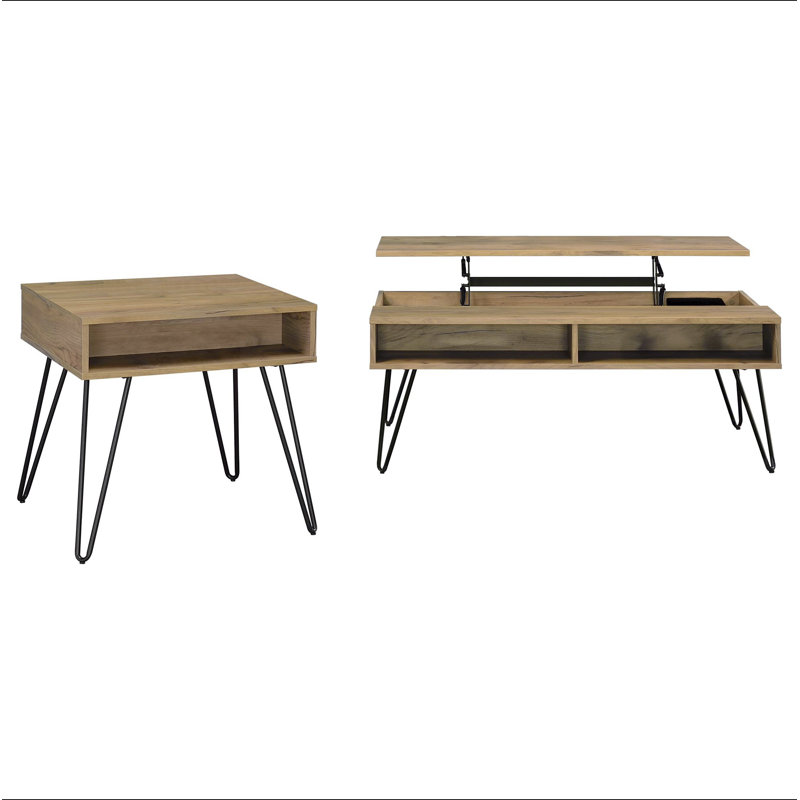 Ensemble de table basse et table de bout 2 pièces Golden Oak