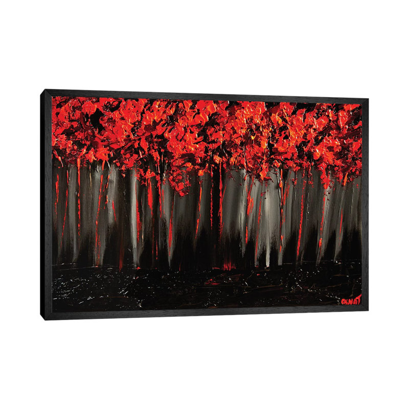 Blossom II by Osnat Tzadok - Painting on Canvas, 101.6 cm H x 66.04 cm W, Black Framed
