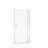 32-36"W X 72"H Left And Right Opening Universal Pivot Shower Door, Open Outside, With 1/4" And 5/16"  Tempered Glass And Brushed Nickel Finish-122371907