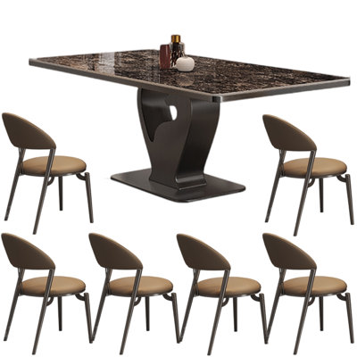 Light luxury style modern dining table sets