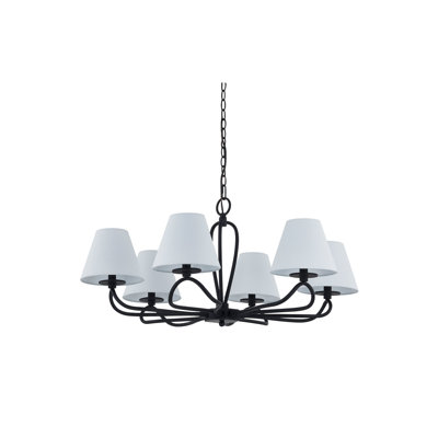 Lustre 6 lumières Adrian, noir