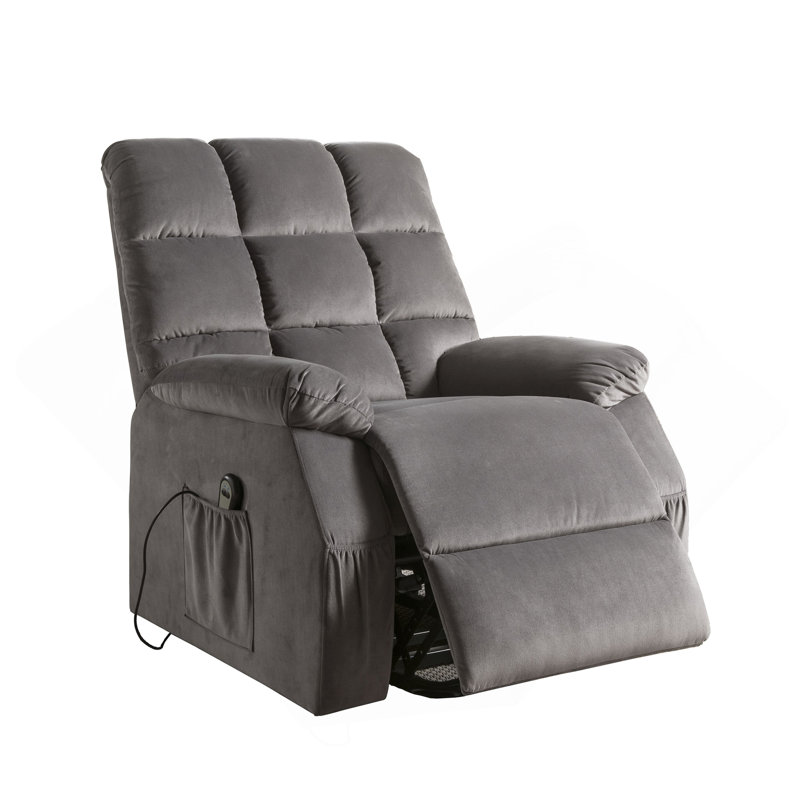 Fauteuil inclinable gris Power Lift avec massage