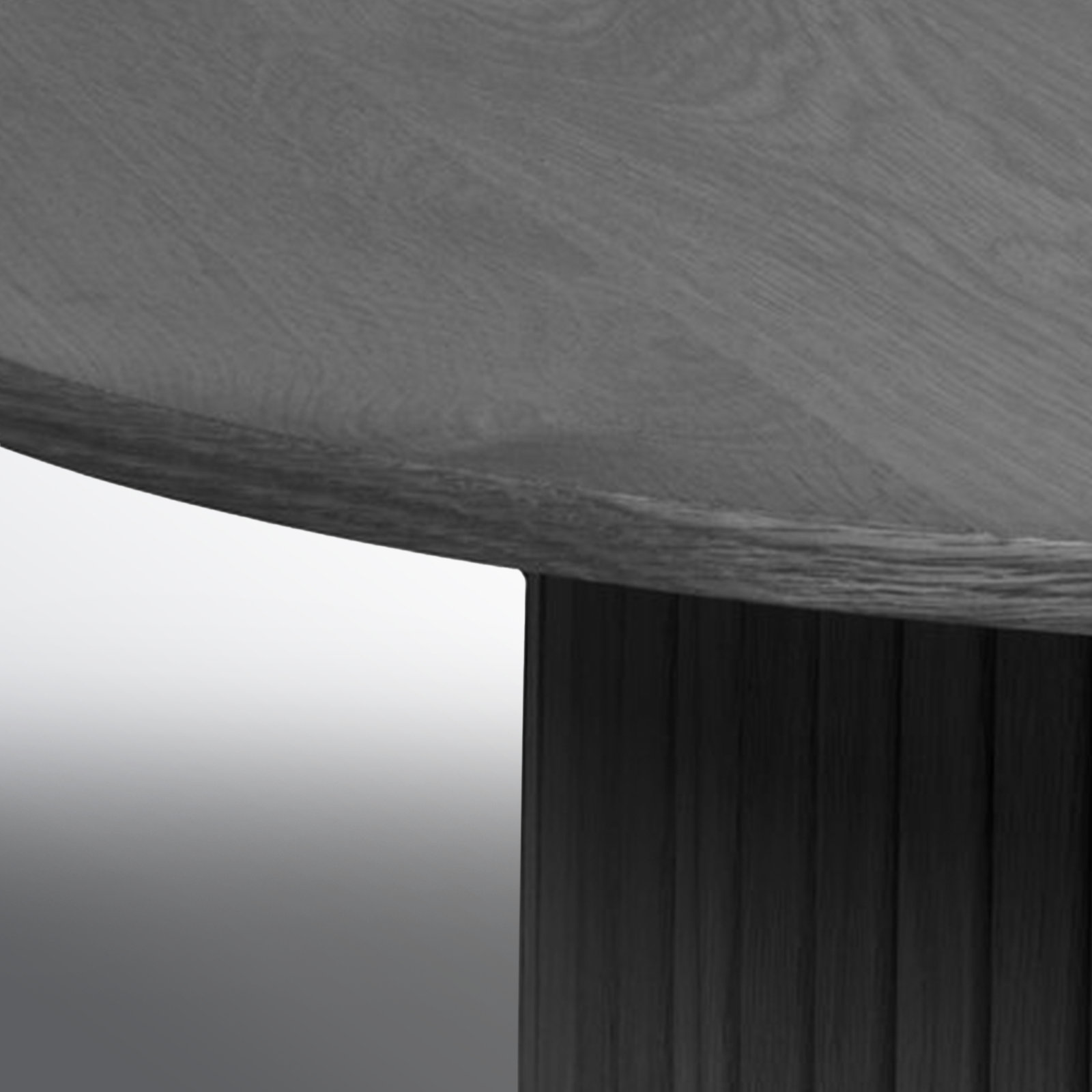 Iris Single Coffee Table, Black Oak
