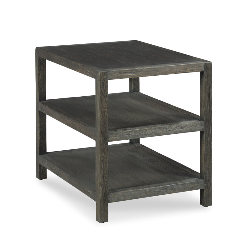 Triad Solid Wood End Table, Worn Black