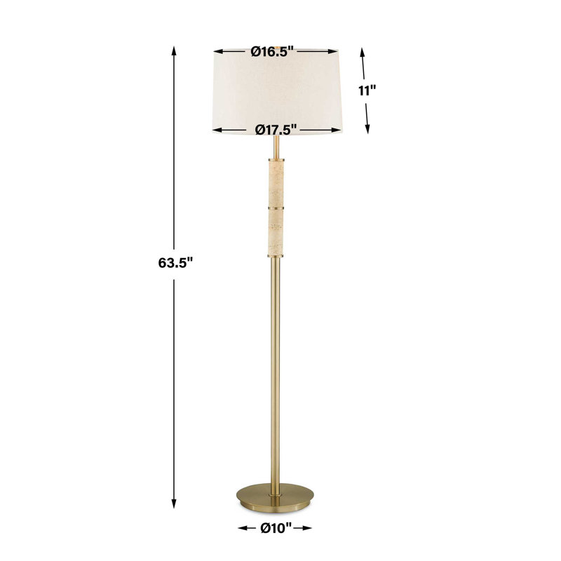 Lampe sur pied en travertin Verlaine